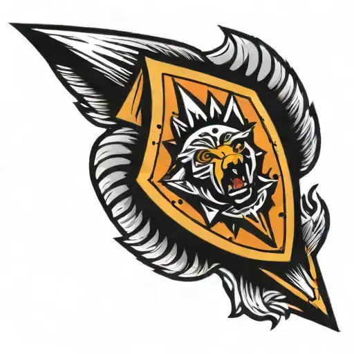 Indian Arrowhead With Bear Claw Marks