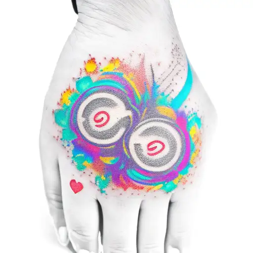 The Word 'Love' As A Colourful Steam Punk Hand