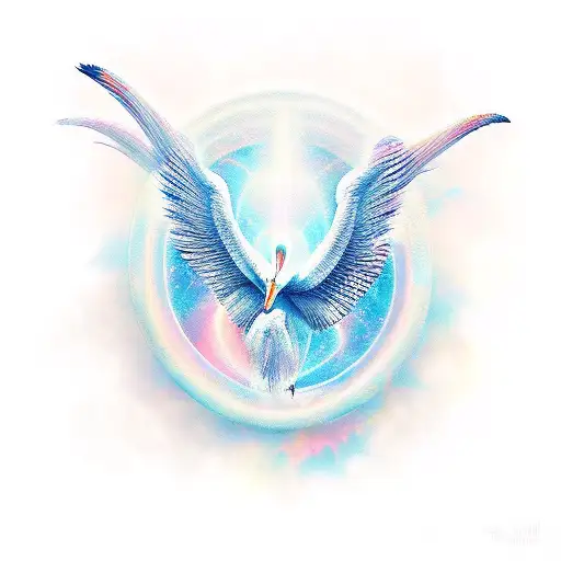 Ghostly Pelican Angel