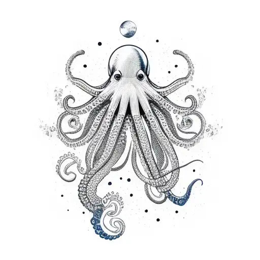 Space Astronot Octopus