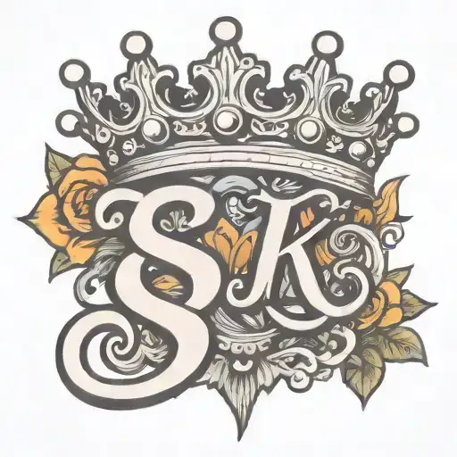The Letters S&k With A Crown