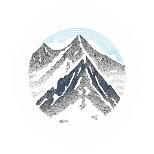 Mountain With A Text One Step At A Time