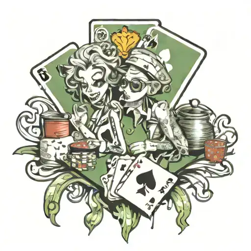 Poker Gambling Cartoon