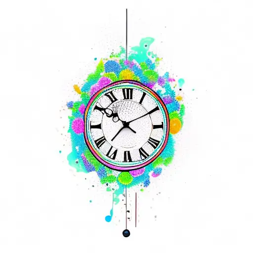 Clock With Sweet Pea