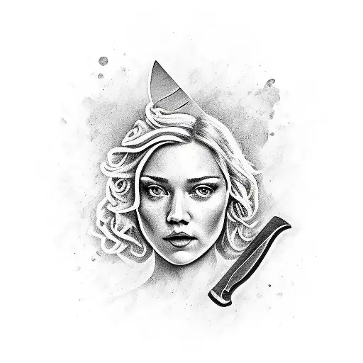 Rose Thornes Surrounded By A Knife