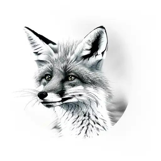 Fox Crouching With Tail Up