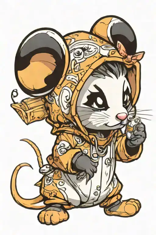 Anime Mouse Wearing Panda Onsie