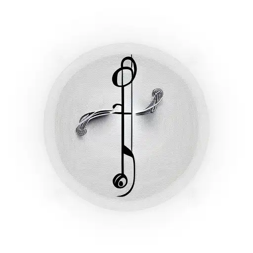A Guitar String Forming The Shape Of A Music Note