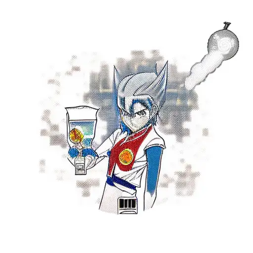 A Manga-inspired Portrait Of Kempachi Zaraki With A Bartending Twist