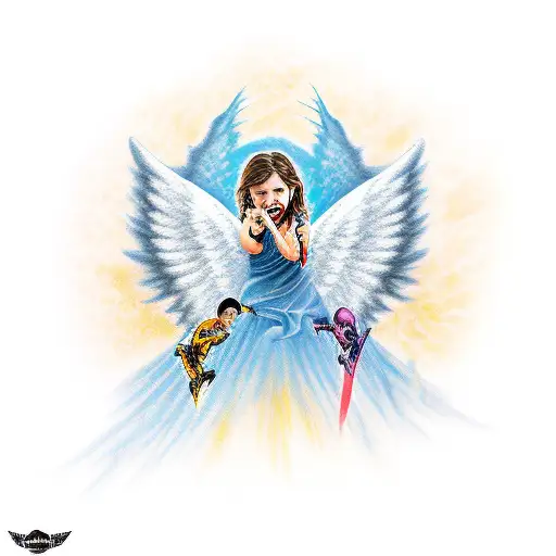 Angel Fighting Death