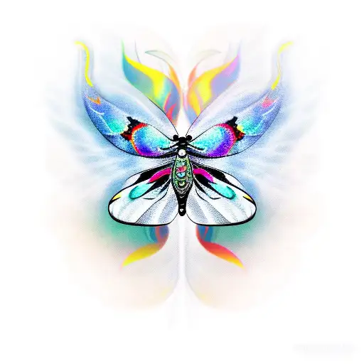 Butterfly With Black Flames