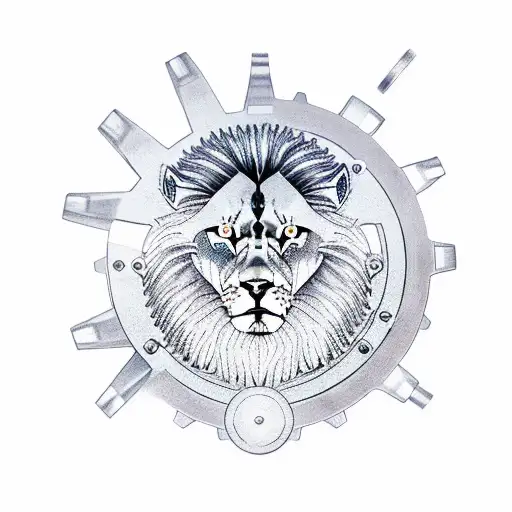 A Mechanical Lion And Wolf Hybrid With Gears And Cogs