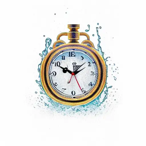 Clock Drinking Whiskey