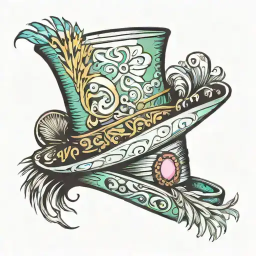 Mad Hatter Hat With Resplendent Quetzal Feather