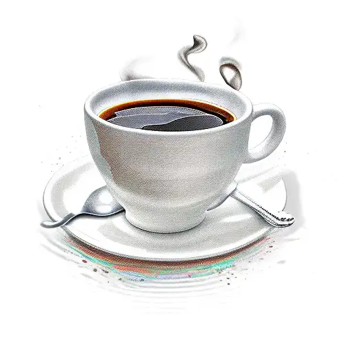 Cup Of Coffee With A Little Bit Of Spill