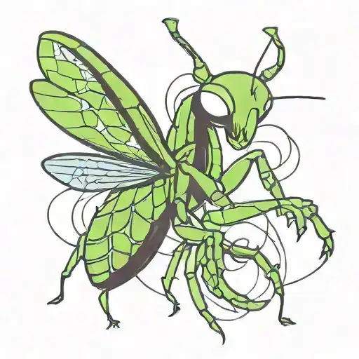 Abstract Praying Mantis