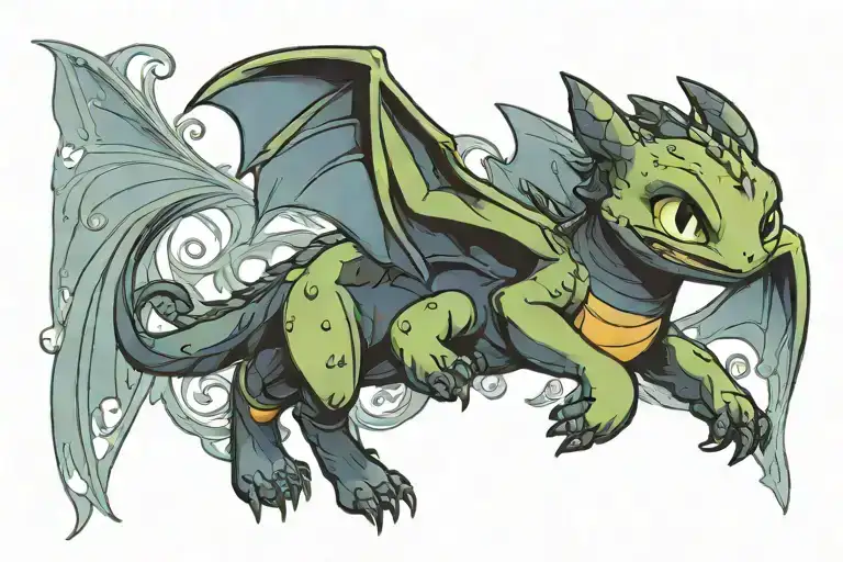 Toothless Flying