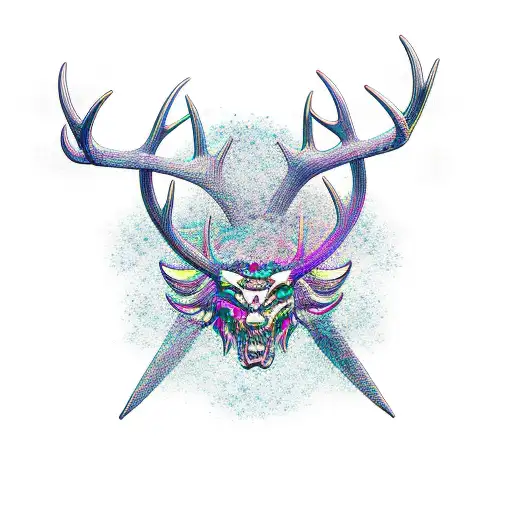 Abstract Antlers With Samurai Core Influence