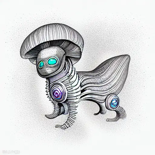 Biomech Mushroom Alien Pomeranian