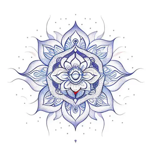Lotus Flower Mandala And Sun