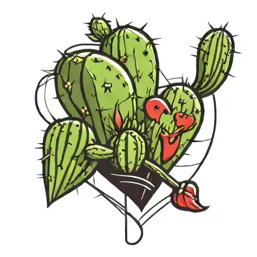 Cactus And Broken Heart