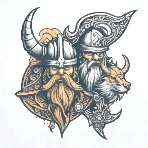 Tattoo That Represents The Friendship And Brotherhood With Viking Style