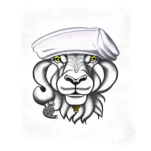 Ram With Beret And Gangster