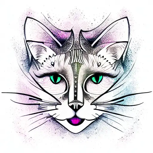 Mystical Boho Black Cat