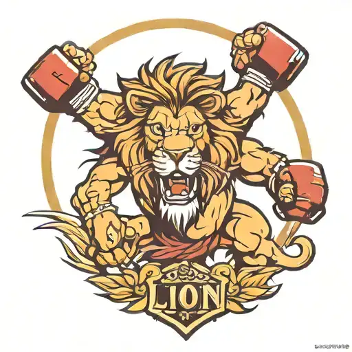 Lion And Boxing