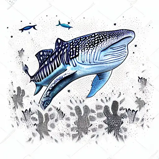 Whale Shark With Human