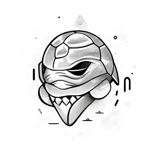 Turtle Wearing A Tiki Mask