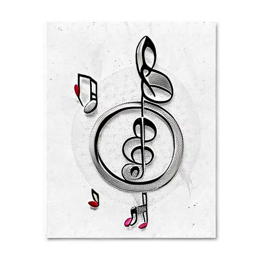 Music Note With Mardi Gras