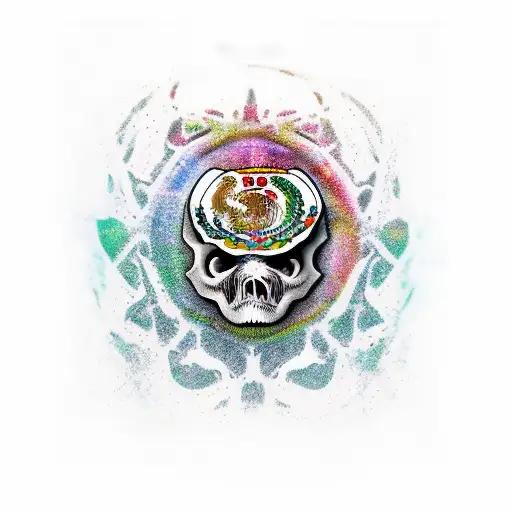 Tyrannosaurus Skull Mexican Calaca Style