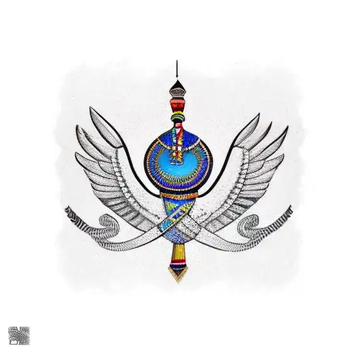 Egyptian Libra Neck Tattoos For Black Men