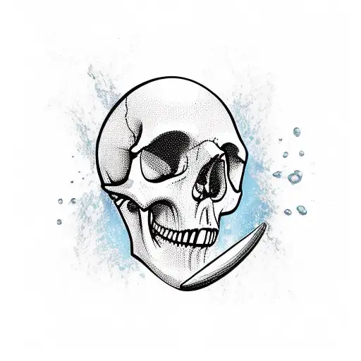 Skull Water Clock Memento Mori