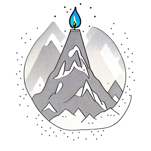 Mountain With A Birthday Candle In It
