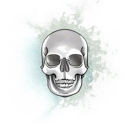 House Plants And A Skull