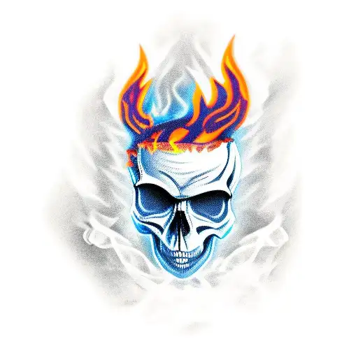 Skull With Fire Eyes
