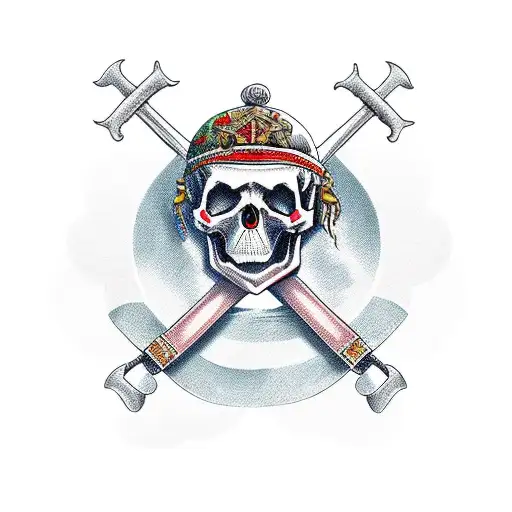 Historical Book With A Skull And Crossbones