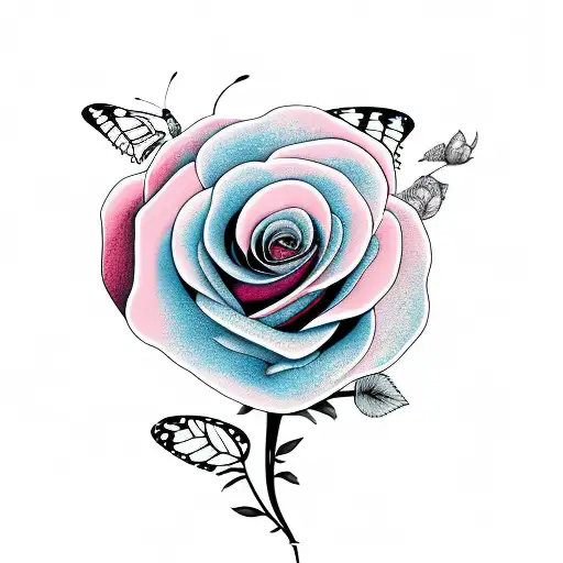 Butterfly And Rose