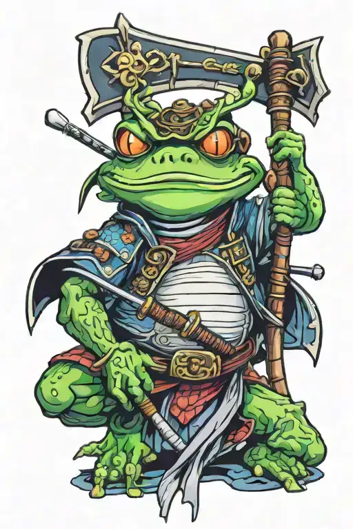 Frog Samurai Warrior