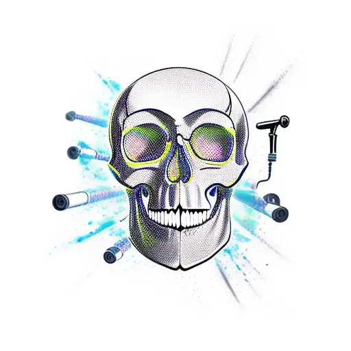 Skull And Spray Guns