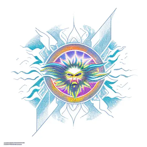 Sun Behind Phoenix Rising