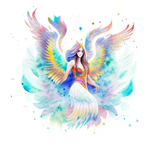 Watercolor Goddess Phoenix