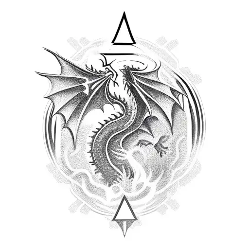 A Majestic Dragon Emerging From A Deck Of Playing Cards