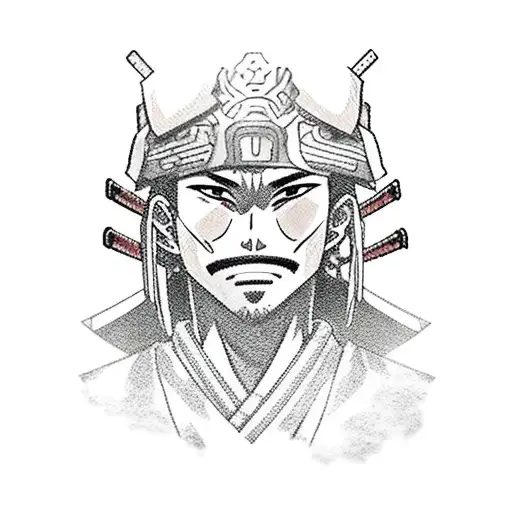 Anime Character Dressed As A Samurai