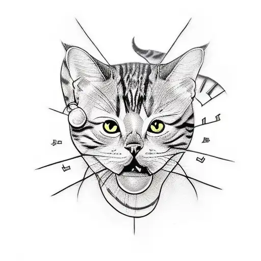 Create A Tattoo Inspired By A Superhero With A Cat Companion