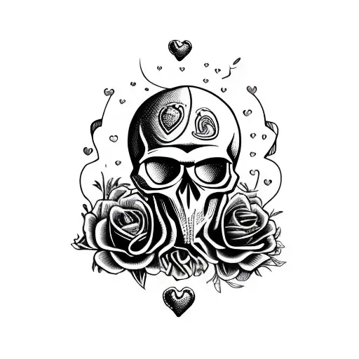 Skull And Heart Blended