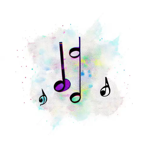 Crime Scene Silhouette With Music Notes