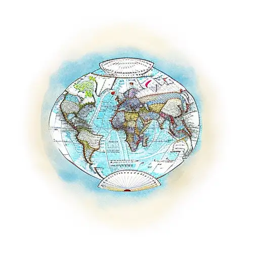 A Stack Of Books With A World Map As The Background